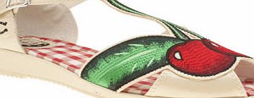 Beige  Red Cherry Pop Flats