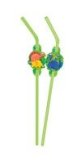 MISS PARTYS PARTY BITS N BOBS DINOSAUR PARTY STRAWS X 12 - DINOSAUR THEME PARTY SUPPLIES AND PRODUCTS