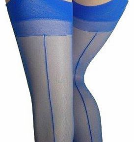 Seamed Stockings in blue