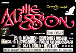 MISSION Carved In Sand Tour Music Poster