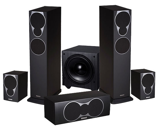 Mission MX3 Full 5.1 Speaker Package - Black MX1