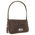 Missoni Brown Canvas and Leather Expandable Baguette Bag