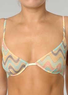 Printed Mesh underwired bra