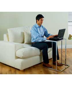 Mitchell Black Glass Laptop Table