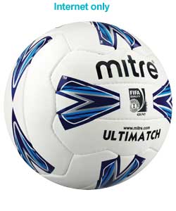 mitre Ultimatch White Football - Size 5