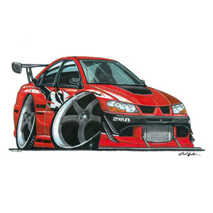 mitsubishi Evo8 - Drift Red T-shirt