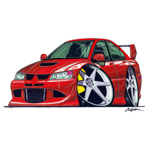 mitsubishi Evo8 - Red T-shirt