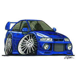 mitsubishi Lancer Evo6 - Blue Kids T-shirt