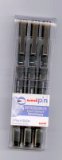 Mitsubishi UniPin 3pc Technical Drawing Fine Line Pen Set