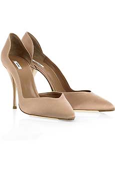 Miu Miu Dorsay satin pumps