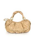 Intreccio - Light Brown Woven Leather Satchel Bag