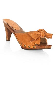 Miu Miu Leather bow clogs