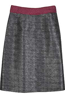 Miu Miu Metallic A-line skirt