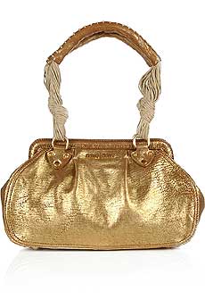 Miu Miu Mottled Leather Frame Bag