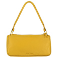 Mustard Yellow Leather Baguette Bag