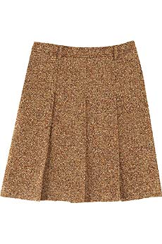 Miu Miu Pleated wool tweed skirt