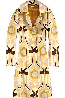 Miu Miu Silk graphic print coat