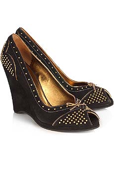 Miu Miu Studded suede wedges