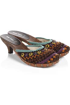 Miu Miu Wool embroidered clogs