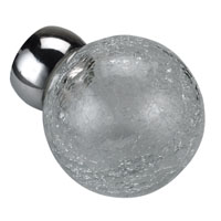 MIX & Match Cracked Glass Ball Finial Clear Pack 2