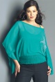 MIX EXTRA sheer georgette batwing top