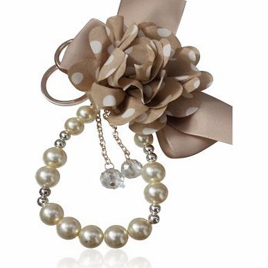 MizEllie Special Gift Oh So Charming Silk Flower and Pearl Bag Charm