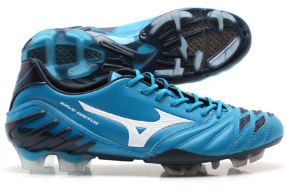Mizuno Football Boots Mizuno Wave Ignitus 2 K Leather FG Football Boots Blue