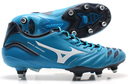 Mizuno Football Boots Mizuno Wave Ignitus 2 K Leather SG Football Boots Blue