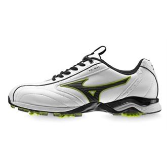 Mizuno Mens Light Style Golf Shoes (White/Lime)