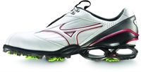 Mizuno Stability Style Golf Shoes - White/Red