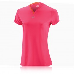Mizuno Lady Drylite V-Neck Short Sleeve T-Shirt