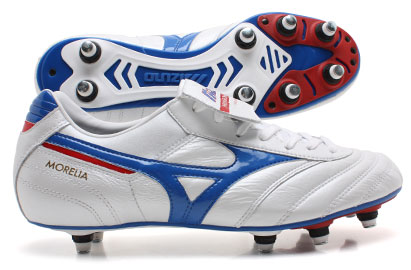 Mizuno Morelia Pro SG Football Boots Pearl White/Blue/Red