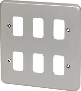 MK, 1228[^]44577 6-Gang Front Plate Metal-Clad 44577
