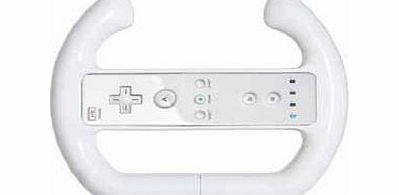 MNH 24Hours Shop Wii WHITE HALF STEERING WHEEL ATTACHMENT FOR NINTENDO Wii FOR Wii CONTROLLER