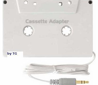 MNH iPOD & MP3 Car Audio Cassette Adapter - White