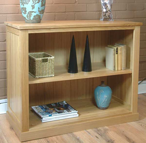 mobel Oak Low Bookcase