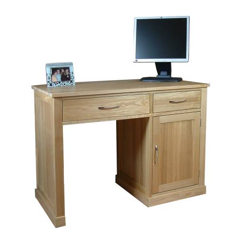 Mobel Oak Single Pedestal Computer Desk 809.103