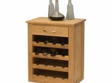 mobel Oak Wine Rack Lamp Table