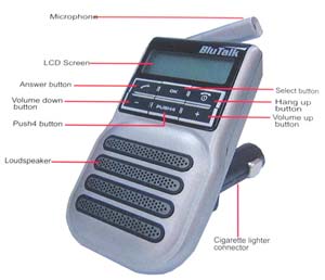 Accessory - BluTalk Bluetooth Plug In Car Kit with Caller ID - Ref. BT1070 - #CLEARANCE