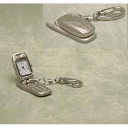 Mobile Phone Miniature Keyring Clock
