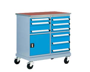 Mobile storage benches 100w (cm) 9drwrs