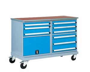 mobile storage benches 150w (cm) 9drwrs