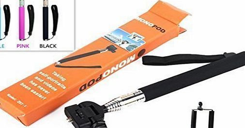 MobileIT Selfie Handheld Stick Monopod for Cameras and Smart Phones Universal Adjustable Phone Holder Camera amp; Phone Accessories such as for iPhone 5/5C/5S/4S Samsung S2/S3/S4/Note2/Note3 HTC One