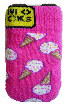 mocks Mobile Phone Socks - Ice Cream