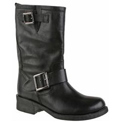 Moda In Pelle Female Canco Black Leather Casual in Black