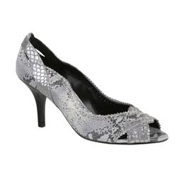 Moda In Pelle Female Codey Silver Snakeskin Evening in Silver