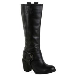 Moda In Pelle Female Dock Black Leather Casual in Black