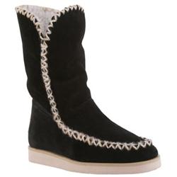 Moda In Pelle Female Escimo Black Suede Casual in Black