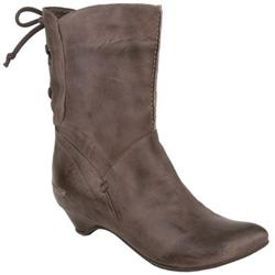 Moda In Pelle Female Fuschia Dark Brown Leather Leather Upper Fabric Lining Fabric Lining Ankle in Dark Brown