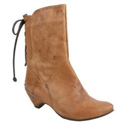 Moda In Pelle Female Fuschia Tan Leather Leather Upper Fabric Lining Fabric Lining Ankle in Tan